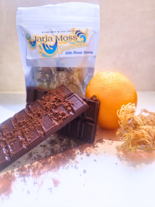 Jaffa Cake Infused Sea Moss Gummies (Orange & Real Cocoa Flavour)